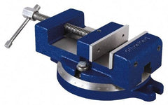 Gibraltar - 4-1/2" Jaw Width, 4" Jaw Opening Capacity, Horizontal Swivel Machine Vise - Manual Operation, 1 Station, 11-1/2" Long x 3-1/2" High x 1-1/4" Deep, 1-1/4" Jaw Height - Caliber Tooling