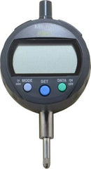 Mitutoyo - 0 to 12.7mm Range, 0.00005" Graduation, Electronic Drop Indicator - Lug-on-center Back, Accurate to 0.0001", English & Metric System, LCD Display - Caliber Tooling