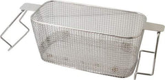 CREST ULTRASONIC - Stainless Steel Parts Washer Basket - 5" High x 133.35mm Wide x 292.1mm Long, Use with Ultrasonic Cleaners - Caliber Tooling