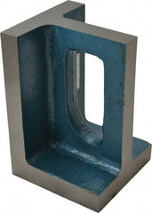 Interstate - 1 Hole, 6" High x 4" Wide x 4" Deep, Right Angle Iron - Semi-Steel, Machined, Parallel to within 0.003" per 6", Square to within 0.004" per 6" - Caliber Tooling