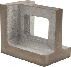 Interstate - 1 Hole, 6" High x 4" Wide x 5" Deep, Right Angle Iron - Semi-Steel, Machined, Parallel to within 0.003" per 6", Square to within 0.004" per 6" - Caliber Tooling