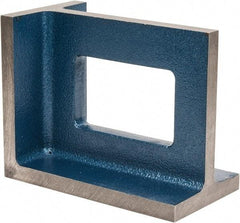 Interstate - 1 Hole, 10" High x 5-1/2" Wide x 8" Deep, Right Angle Iron - Semi-Steel, Machined, Parallel to within 0.003" per 6", Square to within 0.004" per 6" - Caliber Tooling