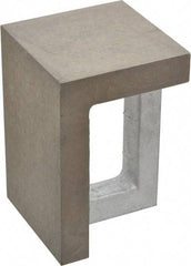 Interstate - 1 Hole, 6" High x 4" Wide x 4" Deep, Right Angle Iron - Semi-Steel, Precision Ground, Parallel & Square to within 0.0018" per 6" - Caliber Tooling