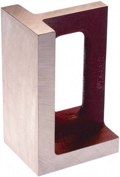 Suburban Tool - 1 Hole, 16" High x 8" Wide x 9" Deep, Right Angle Iron - Cast Iron, Machined, 1-3/8" Thick, Parallel & Square to within 0.002" per 6" - Caliber Tooling