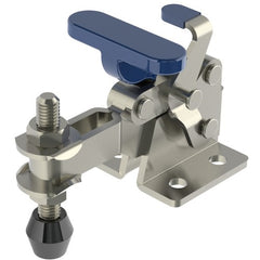 337 lbs Capacity - T-Handle - Adjustable U-Bar - Horizontal with Additional Locking Mechanism - Hold Down Action Toggle Clamp