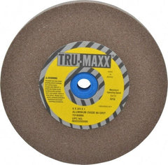 Tru-Maxx - 80 Grit Aluminum Oxide Bench & Pedestal Grinding Wheel - 6" Diam x 1" Hole x 3/4" Thick, 5410 Max RPM, O Hardness, Medium Grade , Vitrified Bond - Caliber Tooling