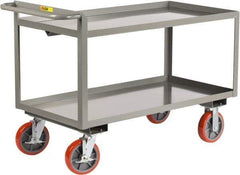 Little Giant - 3,600 Lb Capacity, 30" Wide x 54" Long x 36" High Shelf Cart - 2 Shelf, Steel, 2 Rigid/2 Swivel Casters - Caliber Tooling