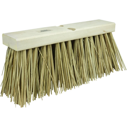 16″ Street Broom, 6-1/4″ Trim Length, Natural Palmyra Fill - Caliber Tooling