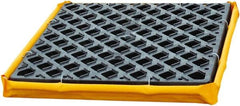 UltraTech - 6 Gal Sump, 1,500 Lb Capacity, 1 Drum, Polyethylene Spill Deck or Pallet - 24" Long x 24" Wide x 2-1/2" High, Yellow and Black, Low Profile, Inline Drum Configuration - Caliber Tooling