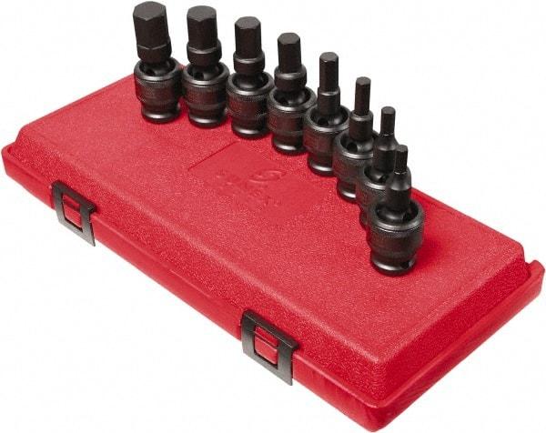 Sunex Tools - 8 Piece 1/2" Drive Metric Impact Hex Bit Socket Set - 6 to 19mm Hex - Caliber Tooling