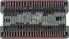 Wiha - 51 Piece Hex, Nut Driver, Phillips, Slotted & Torx Screwdriver Set - Bit Sizes: Hex SAE 0.028, 0.035, 0.05, 1/16, 5/64, 3/32, 7/64, 1/8, 9/64 & 5/32, Philips #000 to #1, Torx T1, T2, T3, T4, T5, T6, T7, T8, T9 & T10 - Caliber Tooling