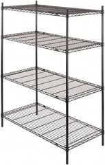 Value Collection - 4 Shelf Wire Shelving - Starter Unit - 48" Wide x 24" Deep x 63" High, - Caliber Tooling