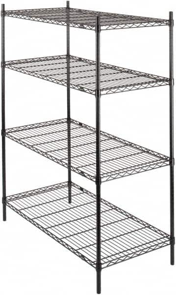 Value Collection - 4 Shelf Wire Shelving - Starter Unit - 36" Wide x 24" Deep x 63" High, - Caliber Tooling