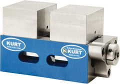 Kurt - 4" Jaw Width, 3-1/2" High x 8" Long x 4" Wide Vise - For Use with 5 Axis Workholding Systems - Caliber Tooling