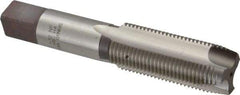 Hertel - 1-12 UNF, 3 Flute, Bright Finish, High Speed Steel Spiral Point Tap - Plug Chamfer, Right Hand Thread, 5-1/8" OAL, 2-1/2" Thread Length, 3B Class of Fit - Exact Industrial Supply