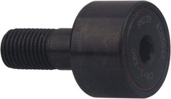 Accurate Bushing - 2-3/4" Roller Diam x 1-1/2" Width, 1" Stud Diam x 2-1/4" Length, Crowned Sealed Stud Cam Follower with Hex - Carbon Steel, 1-1/8" Thread Length, 1-14 Thread, 3-3/4" OAL, 15,280 Lb Dynamic Cap, 16,650 Lb Static Cap - Caliber Tooling