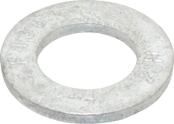 Value Collection - 3/4" Screw, Grade SAE 1035-1050 Steel Standard Flat Washer - 0.805" ID x 1-15/32" OD, 0.177" Thick, Galvanized Finish - Caliber Tooling