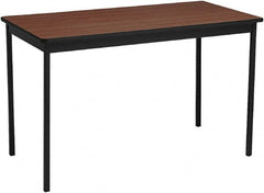 Barricks - 24" Long x 48" Wide x 30" High Stationary Utility Tables - 3/4" Thick, Walnut & Black, Wood Grain Laminate - Caliber Tooling