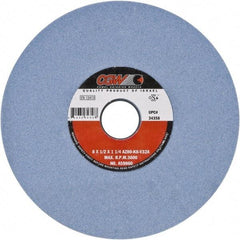 Camel Grinding Wheels - 14" Diam x 5" Hole x 2" Thick, I Hardness, 46 Grit Surface Grinding Wheel - Aluminum Oxide, Type 7, Medium Grade, Vitrified Bond, Two-Side Recess - Caliber Tooling