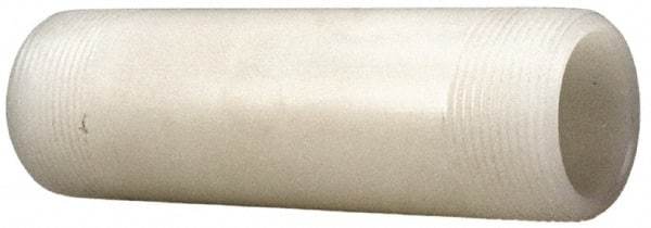 NIBCO - 2" Pipe, PVDF Threaded Plastic Pipe Nipple - Schedule 80, Natural - Caliber Tooling