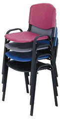 Safco - Black Stackinging Chair - 21 Inch Wide x 18 Inch Deep x 7 Inch High - Caliber Tooling