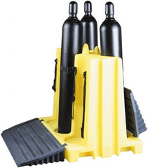 Enpac - Gas Cylinder Carts, Racks, Stands & Holders Type: Six Cylinder Floor Stand Rack Fits Cylinder Diameter: 3; 4; 5; 6; 7; 8; 9; 10 (Inch) - Caliber Tooling