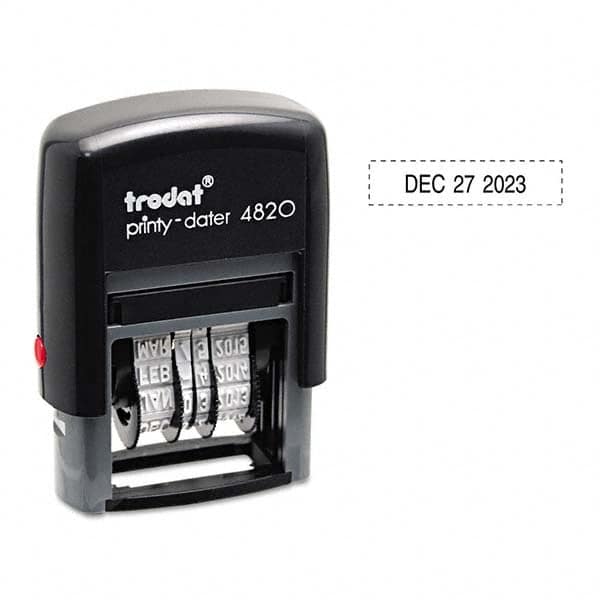 Trodat - Pre-inked Custom Stamps Type: Custom Stamp - Dater Message: Date - Caliber Tooling