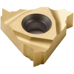 Seco - 16NL Internal Left Hand 14 NPT Laydown Threading Insert - Grade CP500, TiAlN/TiN Coated Carbide - Caliber Tooling