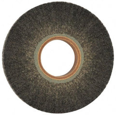 Norton - 6" Diam 220 Grit Silicon Carbide Unmounted Flap Wheel - 2" Hole, 1" Wide, Density 5, Nonwoven, Grade Fine, 3,000 Max RPM - Caliber Tooling