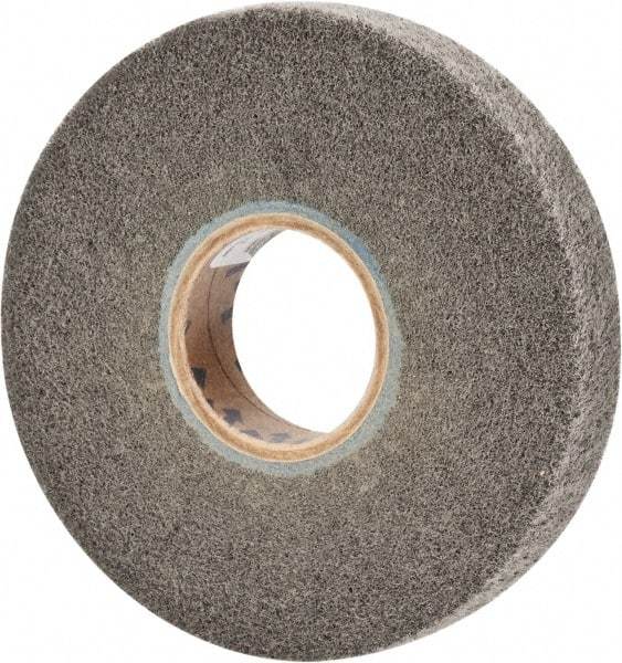 Norton - 6" Diam 360 Grit Silicon Carbide Unmounted Flap Wheel - 2" Hole, 1" Wide, Density 5, Nonwoven, Grade Very Fine, 3,000 Max RPM - Caliber Tooling