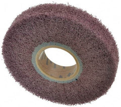 Norton - 6" Diam 120 Grit Aluminum Oxide Unmounted Flap Wheel - 2" Hole, 1" Wide, Density 5, Nonwoven, Grade Medium, 3,000 Max RPM - Caliber Tooling