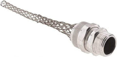 Woodhead Electrical - 14.4 to 17.45mm Capacity, Liquidtight, Straight Strain Relief Cord Grip - 1 NPT Thread, 6-1/2" Long, Aluminum - Caliber Tooling