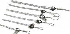 Woodhead Electrical - Flexible Eye, Closed Mesh, Steel Wire Pulling Grip Set - 5-12" Mesh, 1/4 to 1.24" Cable Diam - Caliber Tooling