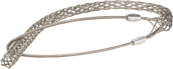 Woodhead Electrical - 1 to 1.24 Inch Cable Diameter, Tinned Bronze, Single Loop Support Grip - 39 Inch Long, 4,720 Lb. Breaking Strength, 29 Inch Mesh Length - Caliber Tooling