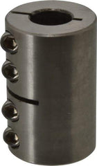 Climax Metal Products - 1/2" Inside x 1-1/8" Outside Diam, One Piece Split Clamping Collar - 1-3/4" Long - Caliber Tooling