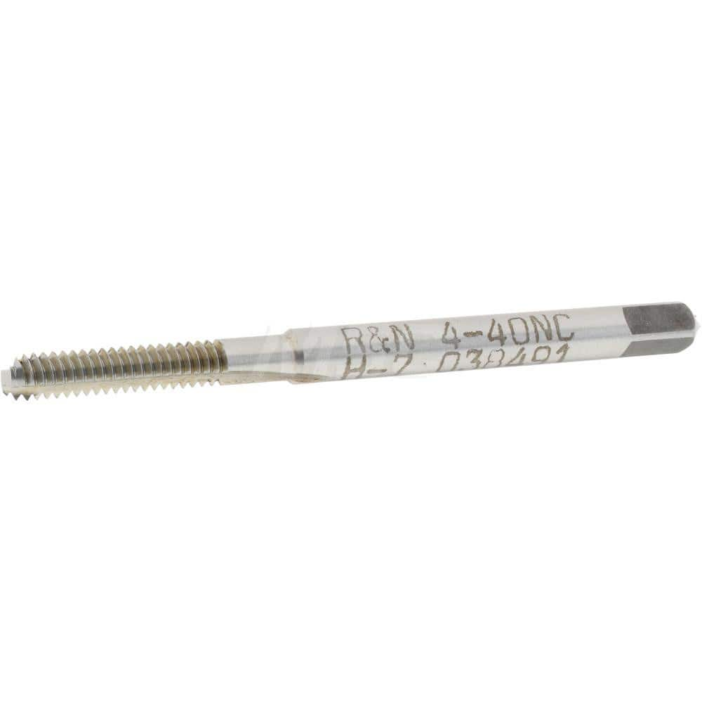 Reiff & Nestor - #4-40 UNC 2 Flute Bright Finish High Speed Steel Spiral Point Tap - Exact Industrial Supply