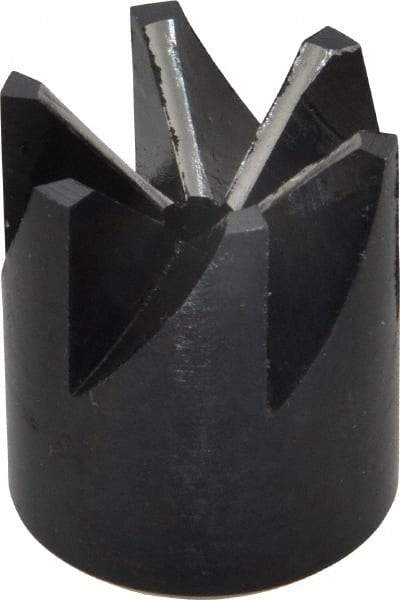 Made in USA - 90° Included Angle, 1/2-20" Hole Thread, Chamfer Edge, High Speed Steel, Outer Tube Edge Finishing Cutter - 1-1/8" Cutter Head Outside Diam, 3/4" Max Workpiece, 1-5/16" Long, 1/4" Threaded Hole Diam - Caliber Tooling