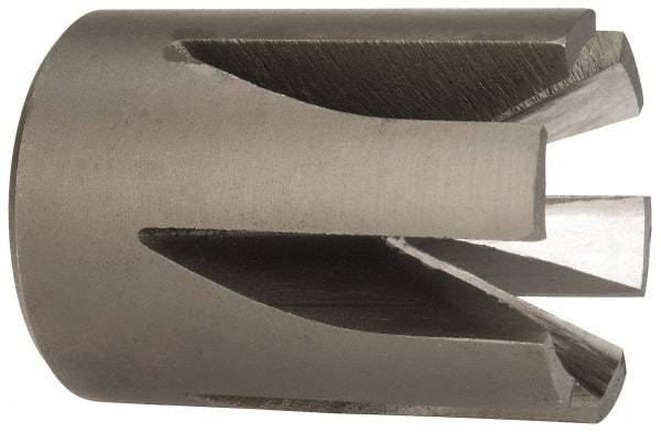 Made in USA - 90° Included Angle, 3/4-16" Hole Thread, Chamfer Edge, High Speed Steel, Outer Tube Edge Finishing Cutter - 1-1/2" Cutter Head Outside Diam, 1" Max Workpiece, 1-3/4" Long, 1/4" Threaded Hole Diam - Caliber Tooling