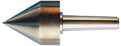 Riten - MT3 Taper Shank, Live Center - 4-1/2" Point Diam, 4-7/16" Point Len, 1,500 Lb Max Workpc, 4-7/8" OAL, Pipe Nose Point - Caliber Tooling