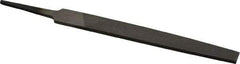 Value Collection - 4" Long, Second Cut, Flat American-Pattern File - Double Cut, 5/64" Overall Thickness, Tang - Caliber Tooling