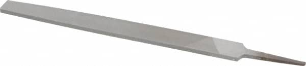 Value Collection - 8" Long, Smooth Cut, Flat American-Pattern File - Double Cut, 7/32" Overall Thickness, Tang - Caliber Tooling