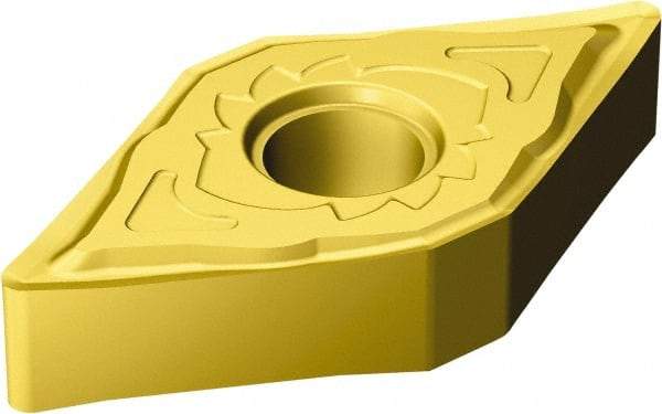 Sandvik Coromant - DNGG432 SGF Grade S05F Carbide Turning Insert - TiCN/AI2O3/TiN Finish, 55° Diamond, 1/2" Inscr Circle, 3/16" Thick, 1/32" Corner Radius - Caliber Tooling