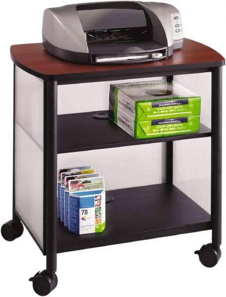 Safco - Black & Cherry Case/Stand - Use with Printer, Office Machines - Caliber Tooling