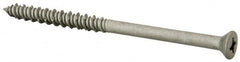 Elco - 1/4" Diam, 3-3/4" OAL, Phillips Drive, Concrete Screw & Masonry Fastener - Stainless Steel, StalGard Silver Finish, Includes #2 Drill Bit - Caliber Tooling