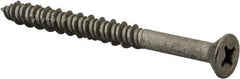 Elco - 1/4" Diam, 2-3/4" OAL, Phillips Drive, Concrete Screw & Masonry Fastener - Stainless Steel, StalGard Silver Finish, Includes #2 Drill Bit - Caliber Tooling