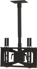 Video Mount - Flat Panel Ceiling Mount For 27 to 42 Inch LCD Monitor - Black, 100 Lbs. Load Capacity, 20° Max Tilt Angle, Ceiling Mount Rotating and Tilting - Caliber Tooling