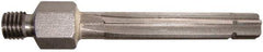 Alvord Polk - 7.87mm High Speed Steel 6 Flute Chucking Reamer - Straight Flute, 1/4-28 Threaded Shank, 1-1/2" Flute Length, 2-3/8" OAL - Caliber Tooling