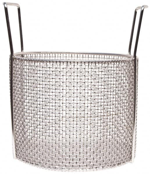 Marlin Steel Wire Products - Round Stainless Steel Mesh Basket - 1/4" Perforation, 10" Wide x 8" High - Caliber Tooling