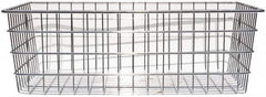 Marlin Steel Wire Products - 14" Deep, Rectangular Steel Wire Basket - 1-3/8" Perforation, 20" Wide x 6" High - Caliber Tooling