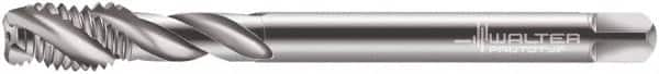 Walter-Prototyp - M18x2.50 Metric 4 Flute 6H Modified Bottoming Spiral Flute Tap - Cobalt, Bright Finish, 125mm OAL, Right Hand Flute, Right Hand Thread, Series 7056770 - Caliber Tooling